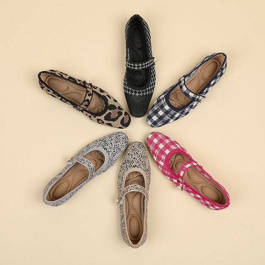 Jane Mary Knit Patterned Flats