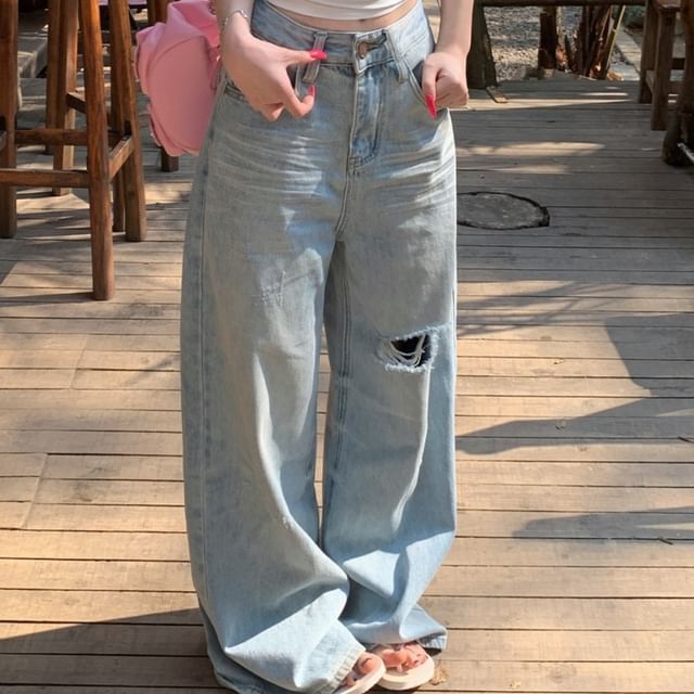 Plain Washed Tube / Lace Top Ruched Bow Accent Mid Trim Crop Rise