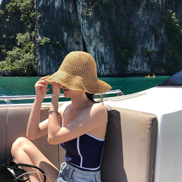 Hat Plain Straw Sun