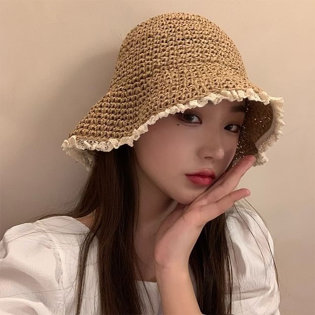 Hat Trim Lace Sun Straw