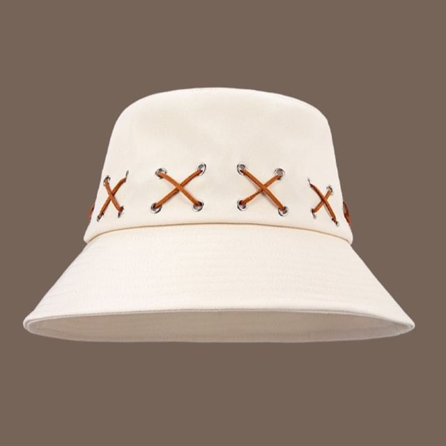 Patterned Bucket Hat Cross
