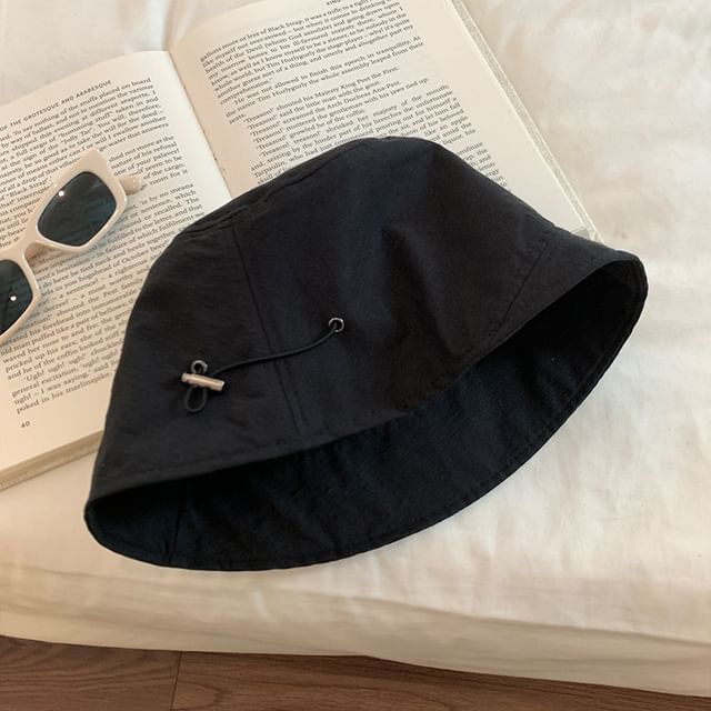 Hat Drawstring Cloche Plain