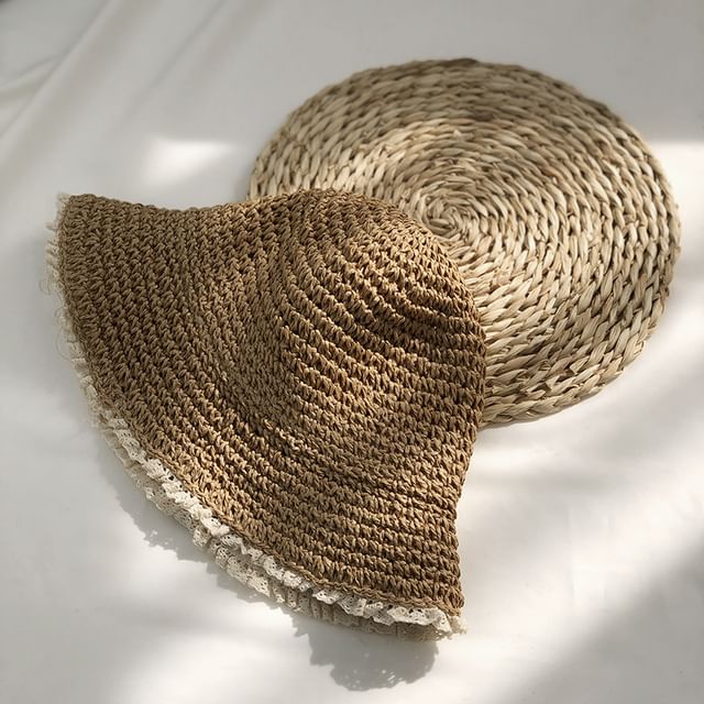 Hat Trim Lace Sun Straw