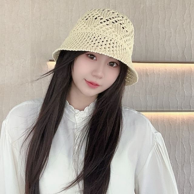 Straw Hat Plain Cloche