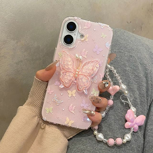 Butterfly / Phone Adhesive Set Strap Decoration Case
