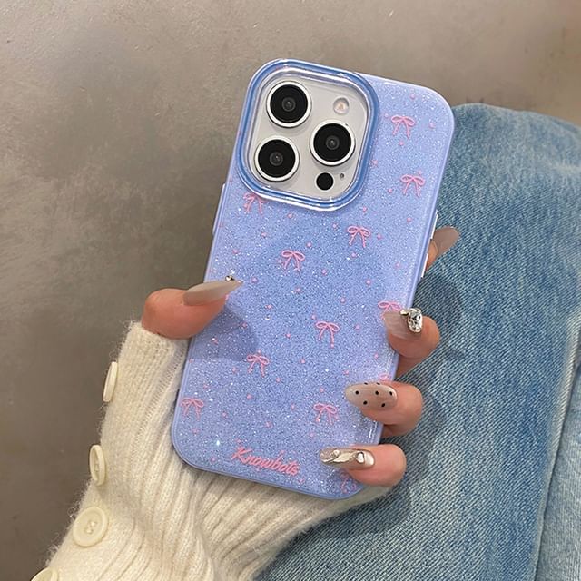 Bow Glitter Phone Case
