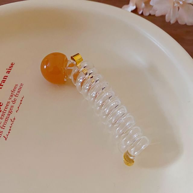 Designs) Tie Floral Bead Ribbon / Hair Coil (Various