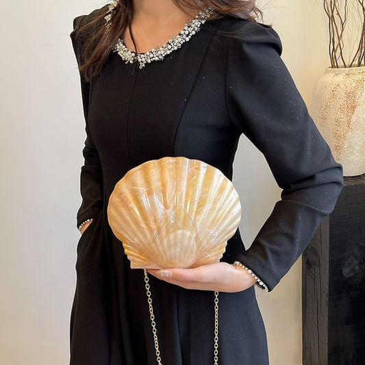 Chain Evening Shell Strap Bag