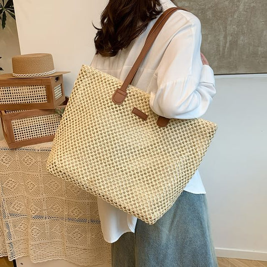 Bag Tote Straw Perforated