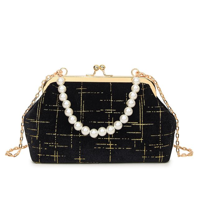 Chain Crossbody Bag Kiss Velvet Lock Strap