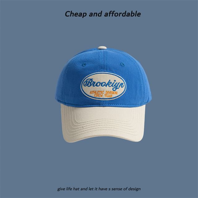 Letter Cap Embroidered Two-Tone