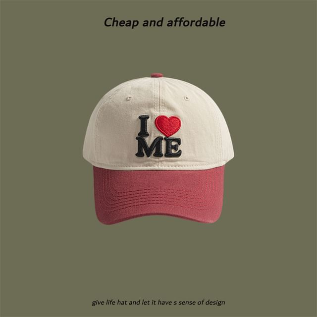 Cap Embroidered Heart Two-Tone