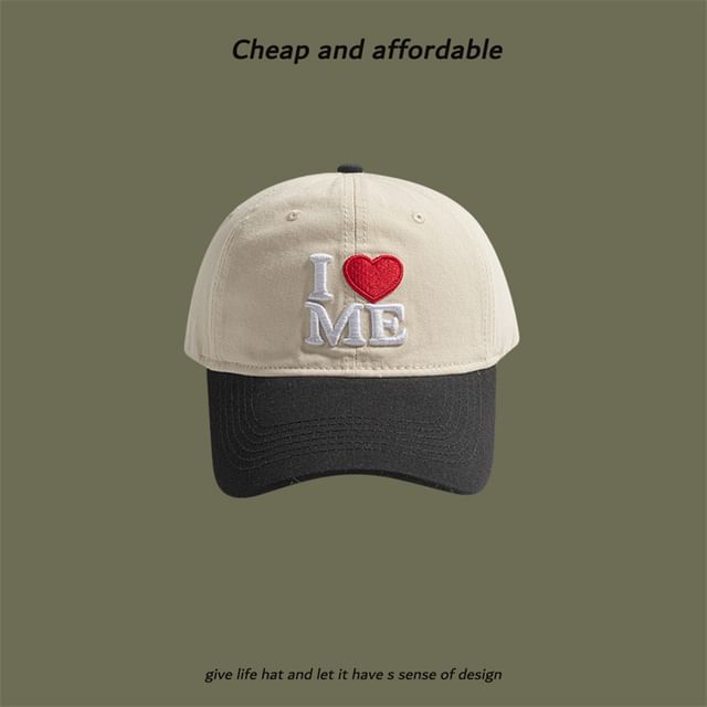 Cap Embroidered Heart Two-Tone