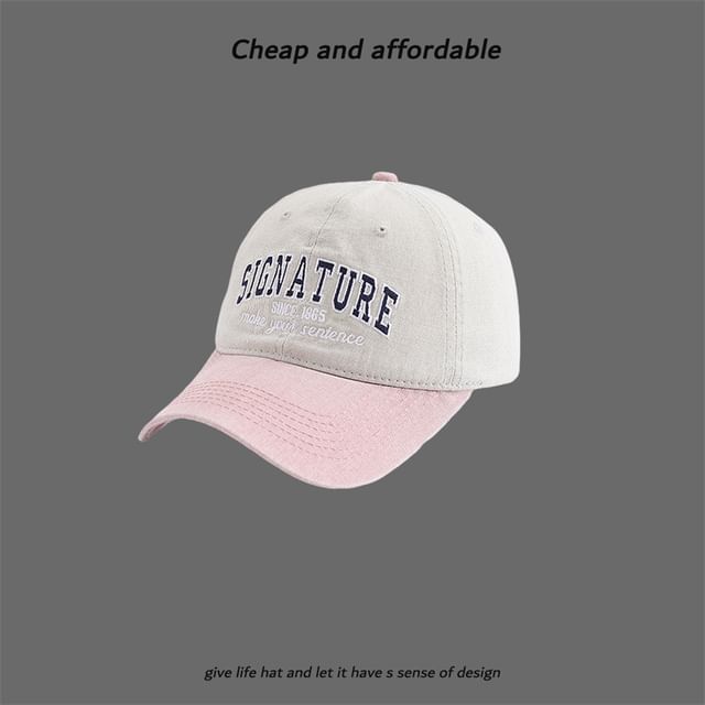 Letter Cap Two-Tone Embroidered