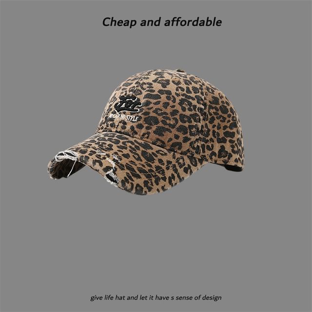 Cap Embroidered Distressed Letter