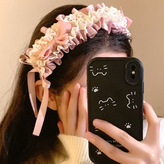 Ruffle Headband Bow