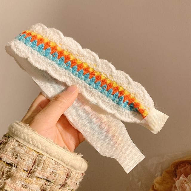 Headband Patterned Crochet Wide