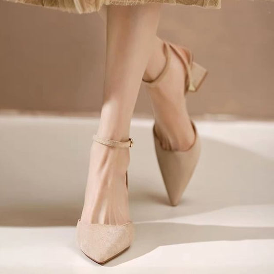 Pointed Heel Slingback Sandals Toe Stiletto