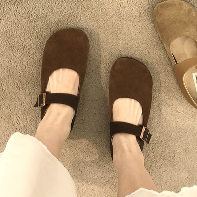 Buckled Flats Mary Jane Plain