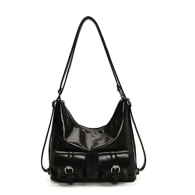 Faux Multi-Pocket Backpack Leather