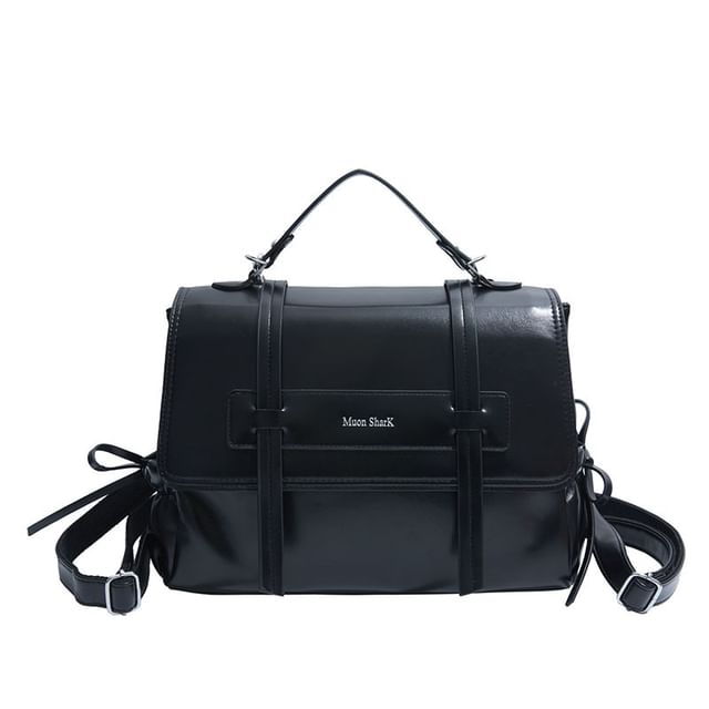 Backpack Faux Leather Lettering