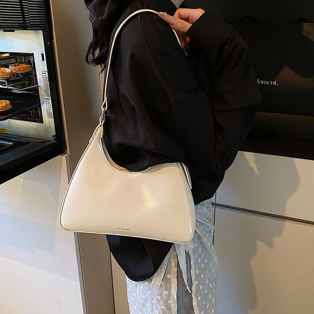 Lettering Leather Bag Faux Tote