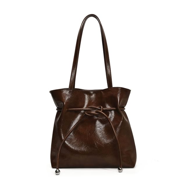 Tote Faux Leather Knot Bag