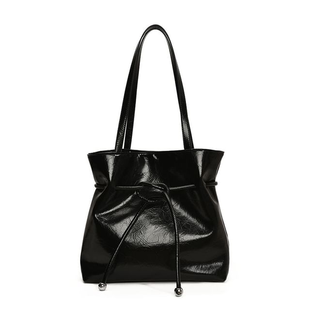 Tote Faux Leather Knot Bag