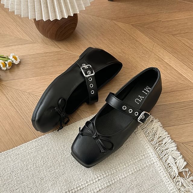 Shoes Mary Bow Square-Toe Jane