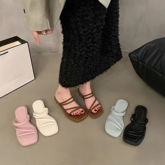 Sandals Flat Strappy Slide