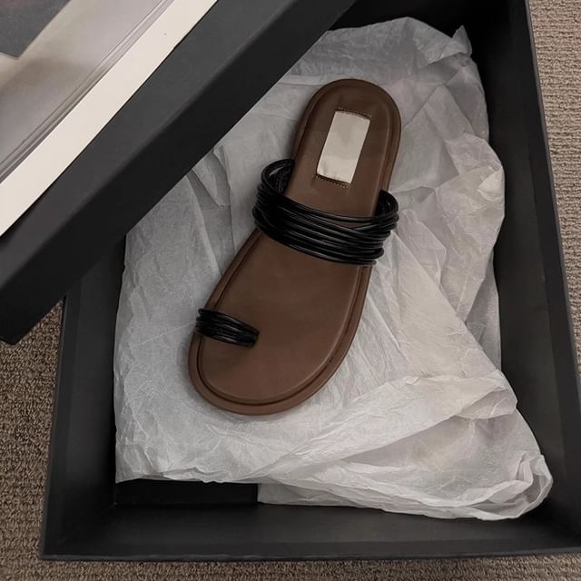 Sandals Slide Flat Loop Toe