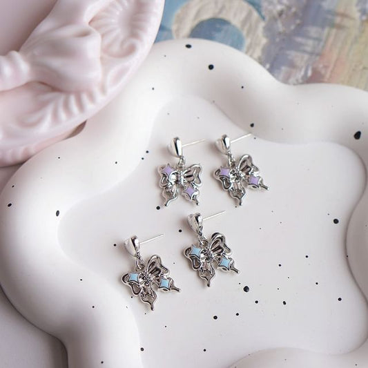 / Drop Earring Clip-On Butterfly