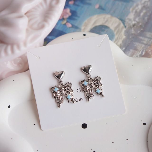 / Drop Earring Clip-On Butterfly