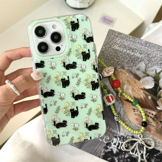 Case Cat Floral Phone