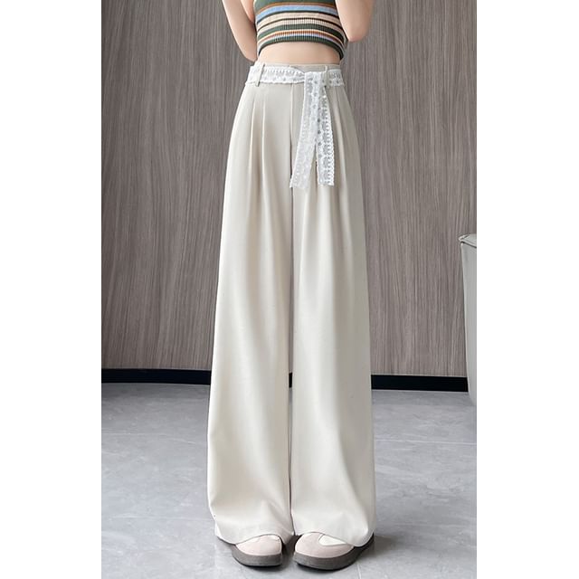 (Various Pants Panel Waist Leg High Dress Sequin Wide Lace Designs)