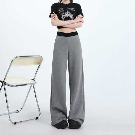 Trim Sweatpants Leg (Various Waist Contrast High Wide Designs)