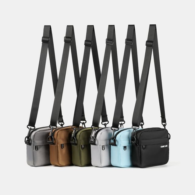 Crossbody Bag Lettering Nylon Print