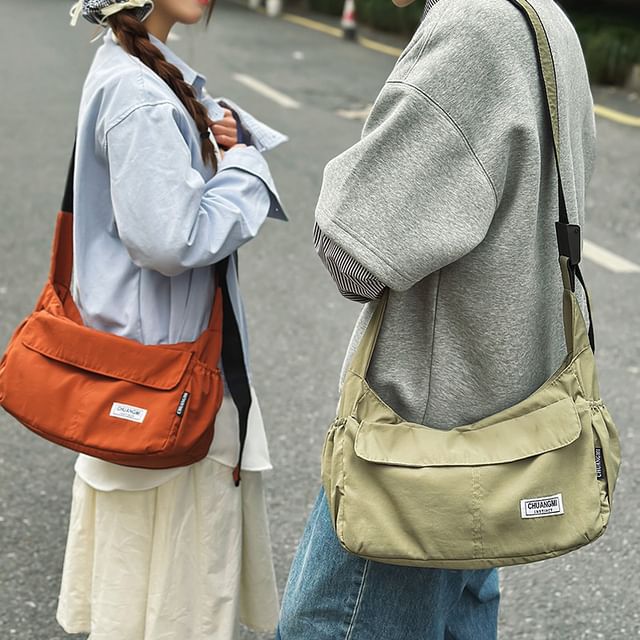 Nylon Crossbody Bag Plain