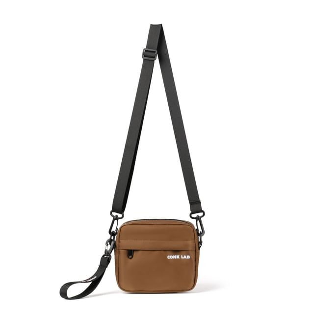 Crossbody Bag Lettering Nylon Print