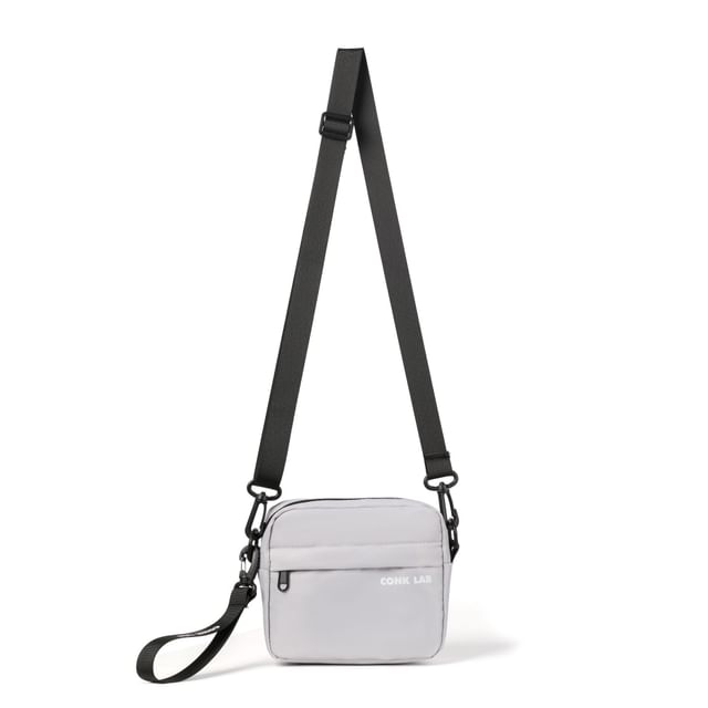 Crossbody Bag Lettering Nylon Print