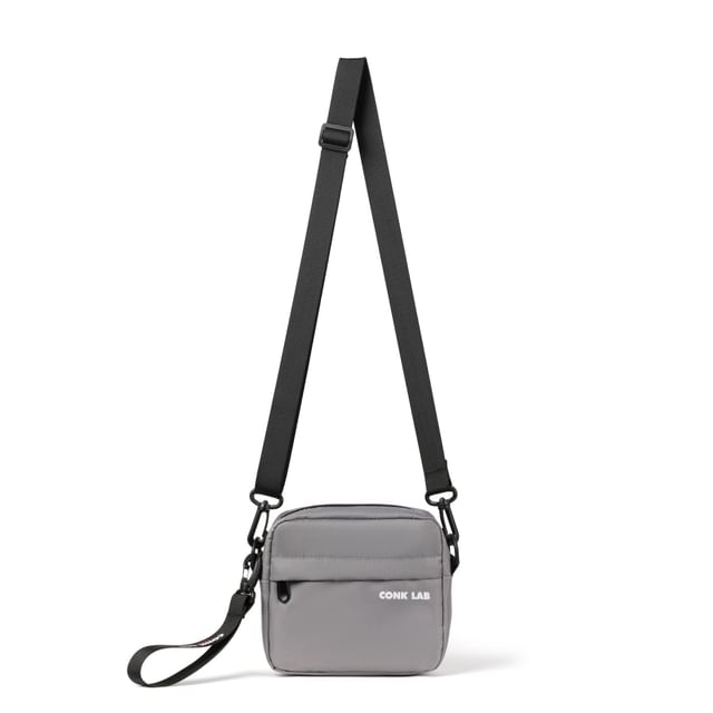 Crossbody Bag Lettering Nylon Print