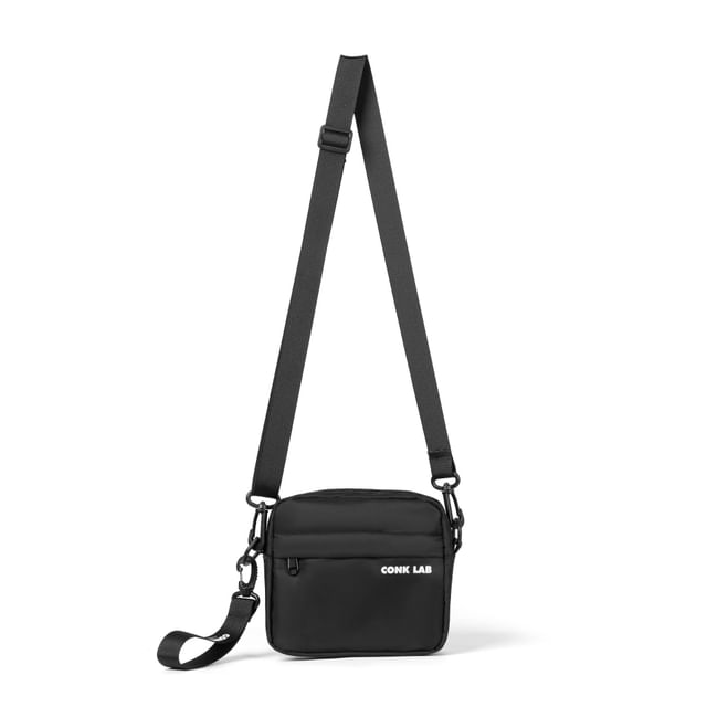 Crossbody Bag Lettering Nylon Print