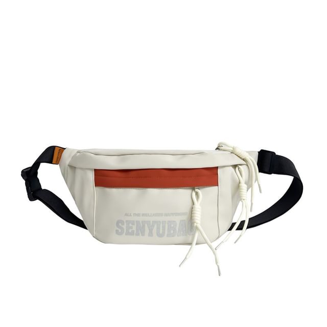 Print Lettering Belt Nylon Bag