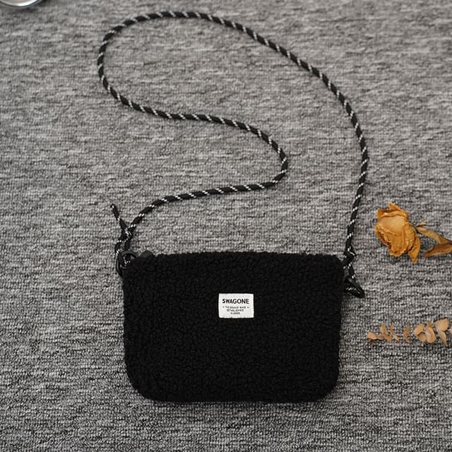 Bag Applique Fleece Crossbody