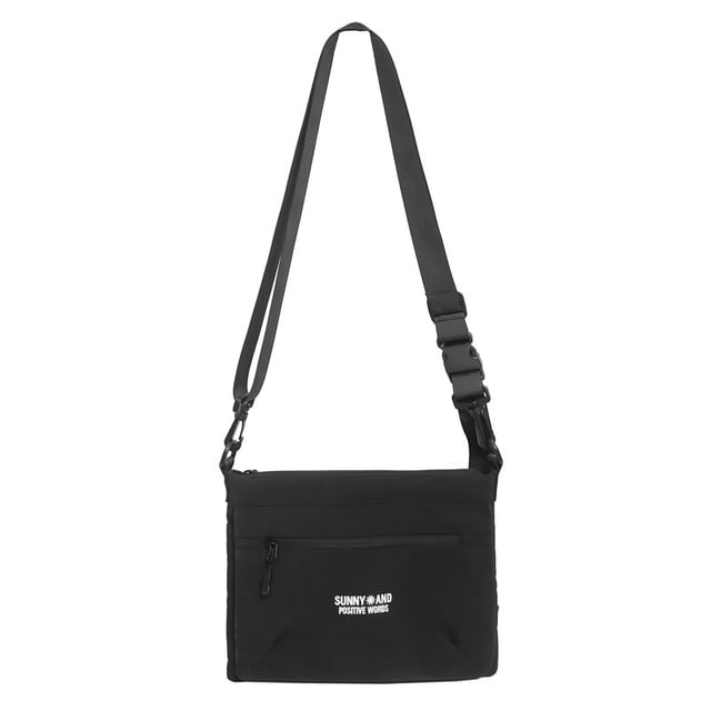Nylon Print Bag Lettering Crossbody
