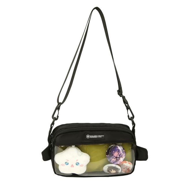PVC Bag Nylon Panel Crossbody