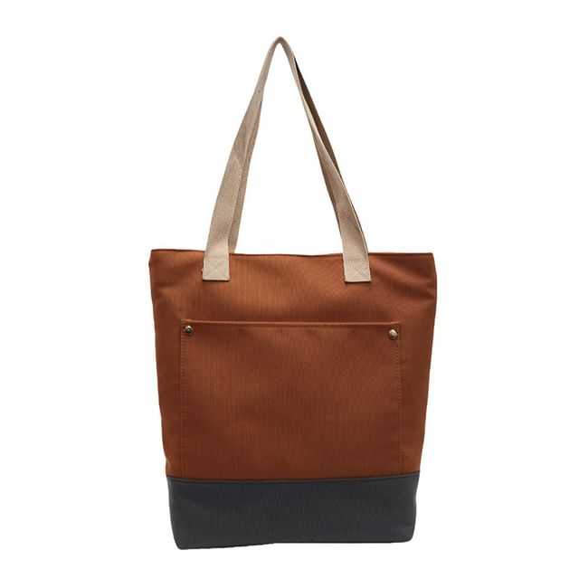 Bag Two Tone Canvas Tote