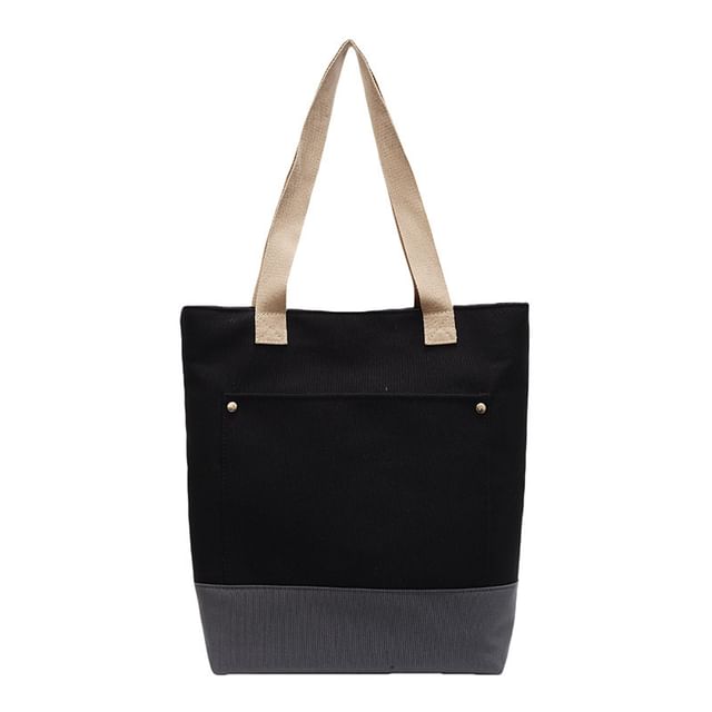 Bag Two Tone Canvas Tote