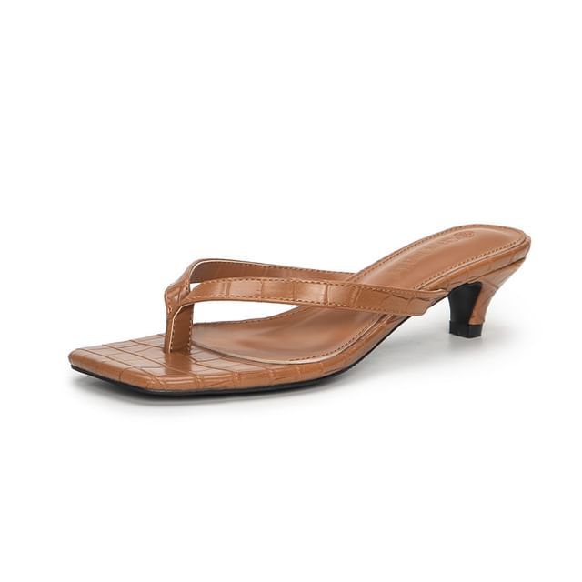 Low Plain Heel Flip Flops