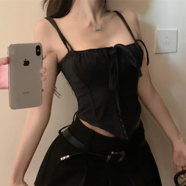 Top Eye Plain And Cami Hook Front Tie